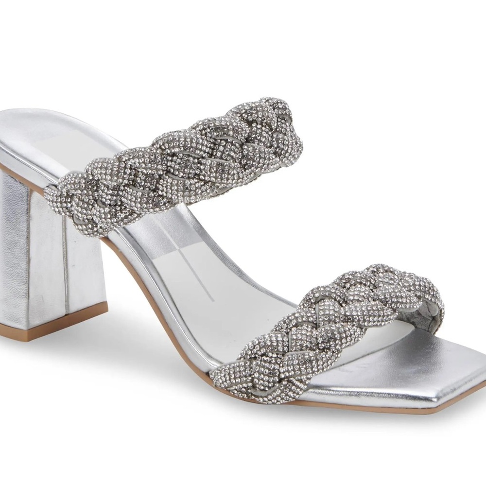 Dolce Vita Paily Braided Sandal CRYSTAL RHINESTONE 8